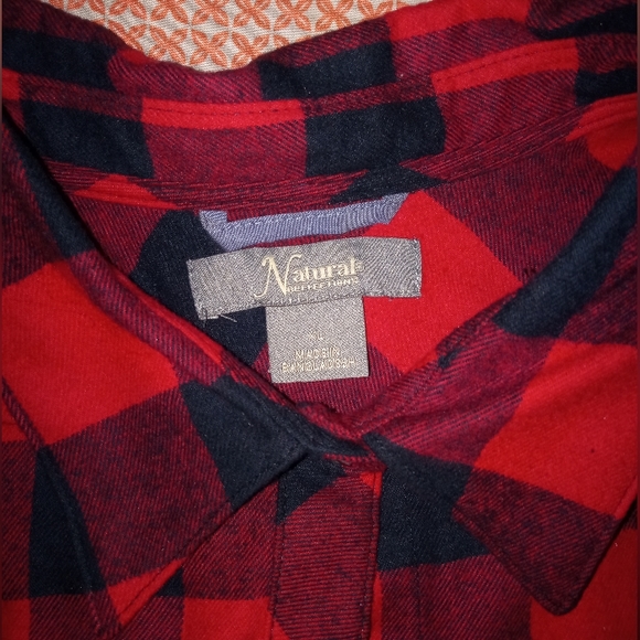 Natural Reflection red & black flannel - Picture 2 of 2